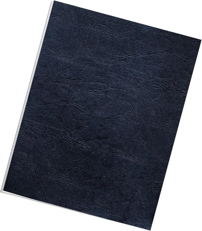 Fellowes Letter Size Binding Covers Expressions Grain, 50-Pack, Navy (52124)