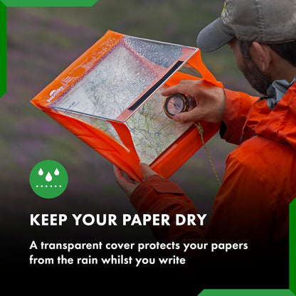 Waterproof Clipboard A4 Portrait by Paperdry, Black, Superior PVC Plastic with Cold Protection, Outdoor Covered Clip Board with Storage, A4 Waterproof Document Holder