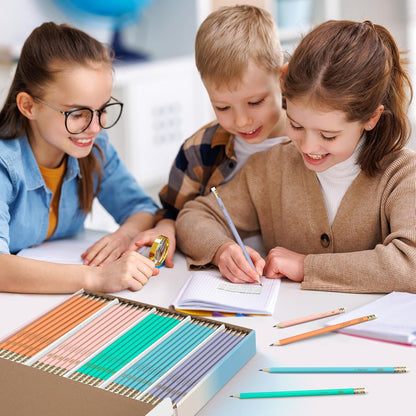 V-Opitos Wood-Cased #2 HB Pencils, 48 Pack Pre-Sharpened Pencils with Top Erasers, Bulk Pastel Color Pencils for School Teacher Supplies, Writing, Drawing and Sketching