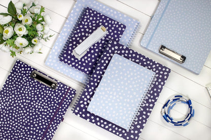 Steel Mill & Co Cute Clipboard Folio with Refillable Lined Notepad and Interior Storage Pocket, Floral Padfolio for Work, Garden Blooms Cream