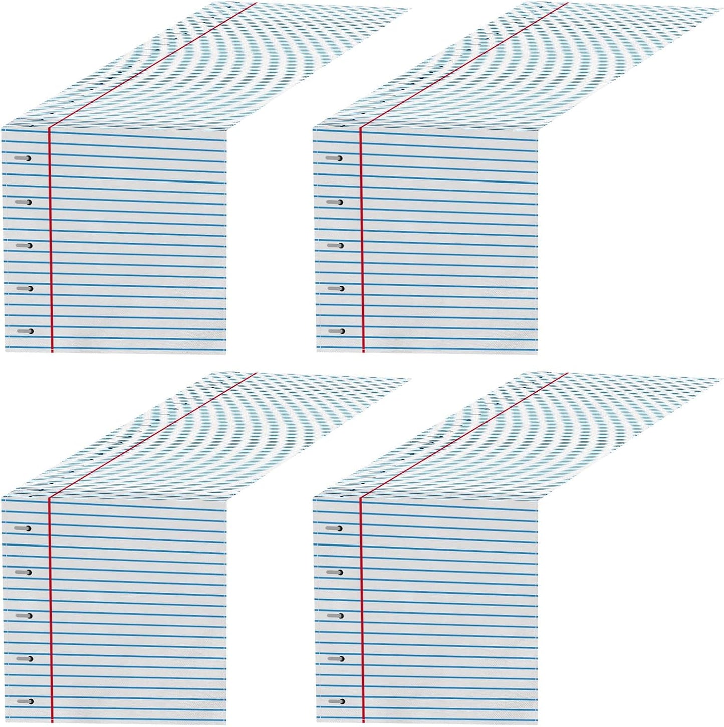 Breling 4 Pcs Preschool Graduation Decorations Table Runner Kindergarten Graduation Tablecloth Composition Pencil Crayon Ruler Notebook Table Runner for School Dining Room Classroom Party Decoration