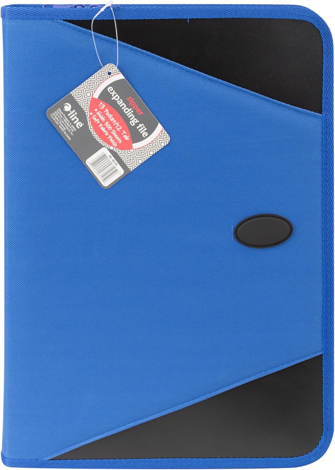 C-Line Expanding File with Zipper Closure, 13-Pocket, Tabbed Dividers, Blue (48105), letter