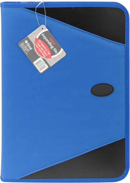 C-Line Expanding File with Zipper Closure, 13-Pocket, Tabbed Dividers, Blue (48105), letter