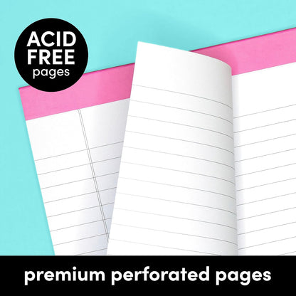 PAPERAGE Lined Legal Pads, (Rainbow), 6 Pack, 50 Sheets Each, Wide/Legal Ruled, Note Pads, Paper, 5 inches x 8 inches