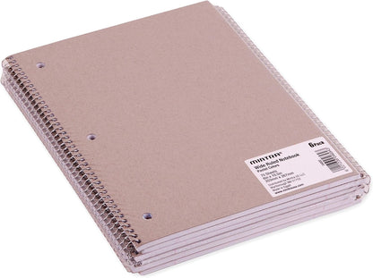 Mintra Office Spiral Notebooks, Wirebound, Journals for School, Work, Business, Aesthetic Stationery, Writing Pads, Teacher & Student Supplies (6, Pastel, College)