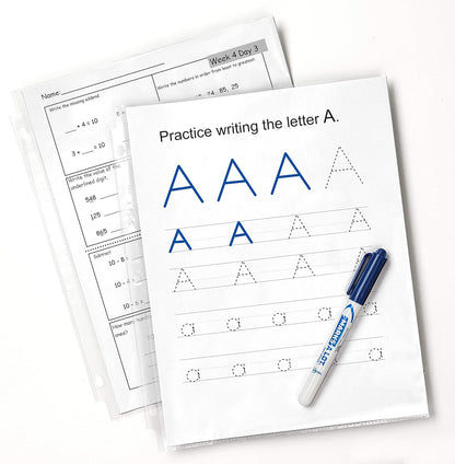 Avery Economy Weight Sheet Protectors, Acid Free, 8.5" x 11", 100 per Pack, 100 Clear Document Protectors Total (75091)