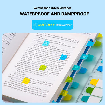 Golcellia Sticky Tabs - 600 Sheets Notebook Tabs - Sticky Flags, Index & Page Tabs - Durable Divider & Binder Tabs for Books & Bibles（6 Pcs, 5 - Color）