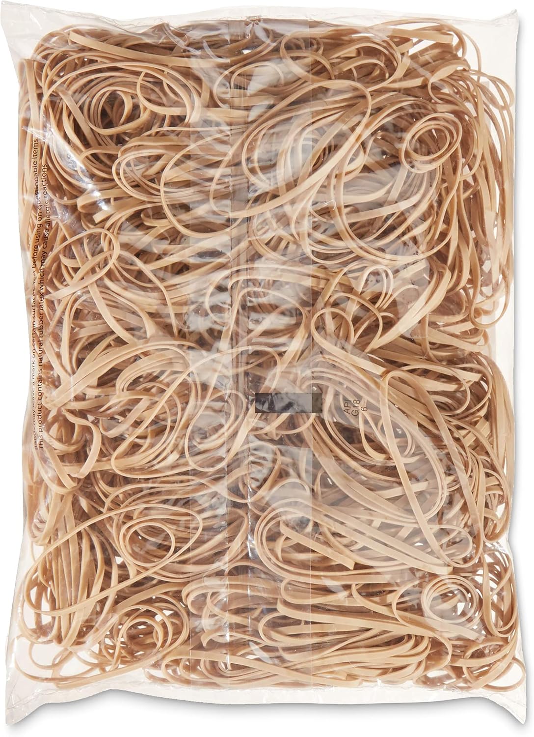Amazon Basics Assorted Size and Color Rubber Bands, Strong Elastic Stretch Office Supplies, 0.5 lb. Variety Assortment