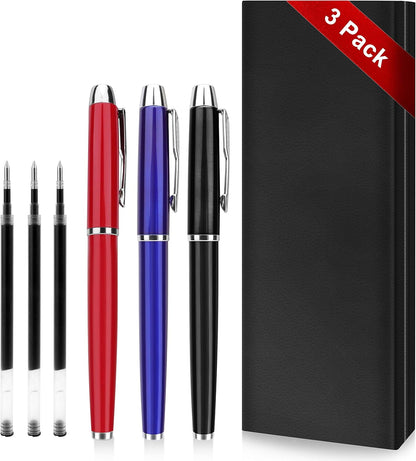 8 Pieces Replaceable Ballpoint Pen Refills Work for Most Brands Pens with Smooth Writing,Free-Flowing German Ink with Medium 0.5mm Ballpoint Tip(Black Refills and Length 4.4inch)