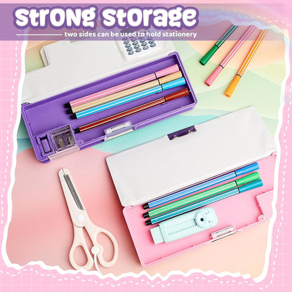 Henoyso Multifunctional Pencil Box for Girls Butterfly Pencil Case with Calculator and Sharpener Cool Cute Pencilcase School Supplies Essentials Christmas Birthday Gift Present for Kids Teens