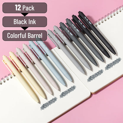 Mr. Pen- Retractable Gel Pens, 12 Pack, Colorful Ink, Fine Point 0.7mm, Fast Dry, Smooth Writing, Cute Pens for Drawing, Writing Planner and School Supplies