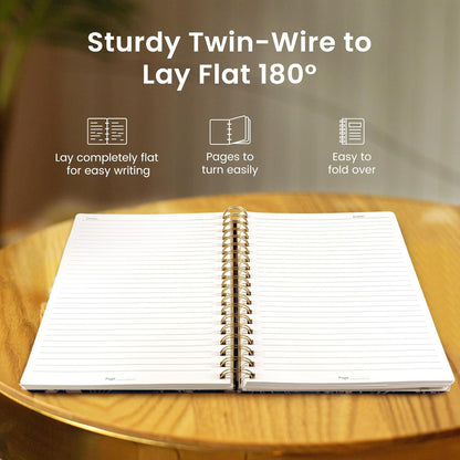 Lined Spiral Notebook Journal for Work, 300 Pages Thick B5 (7.1"x10") College Ruled Journal for Women & Writing, Hardcover Notebook for Note Taking, Perfect for Office Home School Supplies, Purple