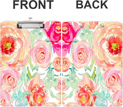 Fashion Clipboard, A4 Letter Size Wooden Decorative Clipboards for Teacher, Nurse, Doctor,Student and Kids, Cute Design for Standard Size 12.2" x 8.9" (C-Pink Purple Marble)