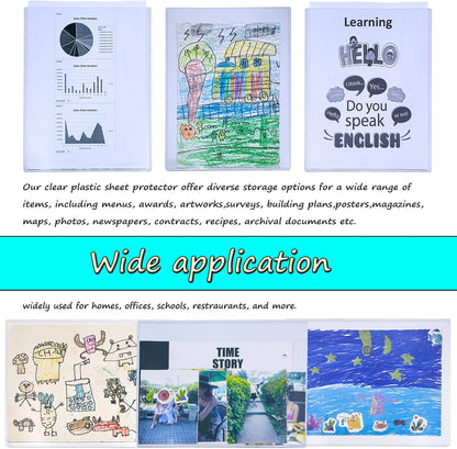 7 PCS 8.5" x 11" Rigid Print Protectors,Clear Plastic Page Protectors,Clear Rigid Top loaders,Plastic Paper Sheet Protectors for Photos,Documents,Contracts,Birth Certificate Protector (7)