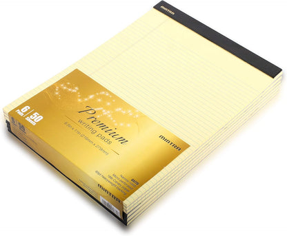 Mintra Office Colorful Legal Pads - Includes 2 Blue, 2 Pink, and, 2 Green Writing Pads, Micro Perforated Lined Sheets, Ideal for Professional & Personal Use, 5"x8" Narrow Ruled, 6 pack Basic Pastel