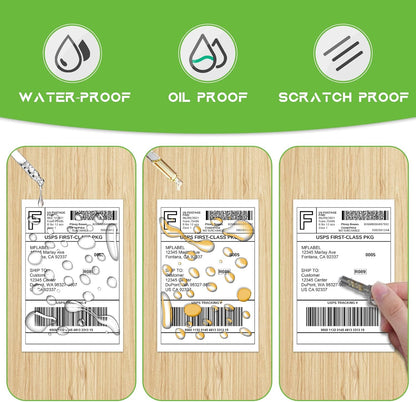 MFLABEL 4x6 Thermal Shipping Labels - 2 Rolls of 250, Perforated & Smudge-Proof Direct Thermal Labels Compatible with Rollo, Zebra, for Amazon UPS FedEx Shopify