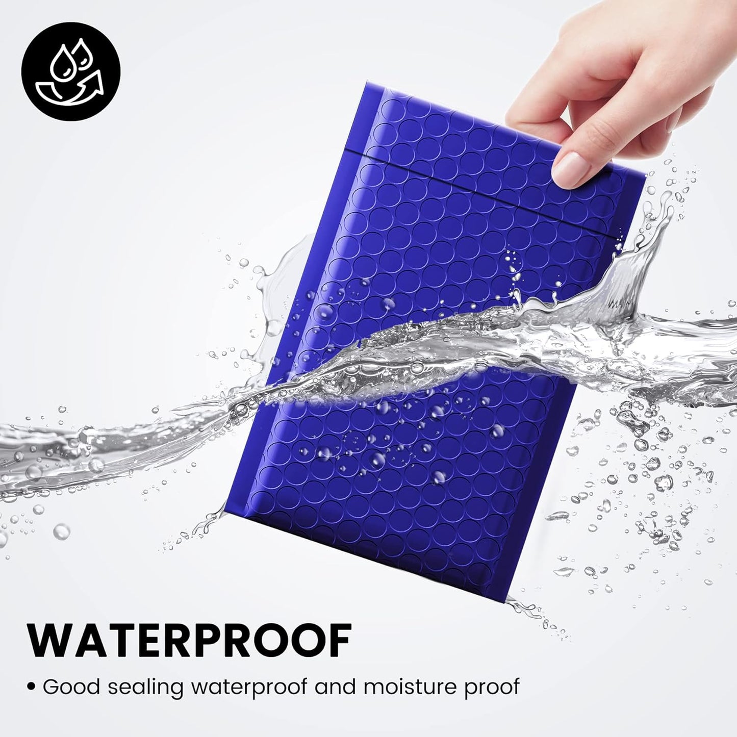 Fuxury Black Bubble Mailers 4x8" 200 Pack Waterproof Padded Envelopes Self Seal Bubble Envelopes Usable Size 4x7" Padded Mailers for Small Business Shipping Envelope Mailers