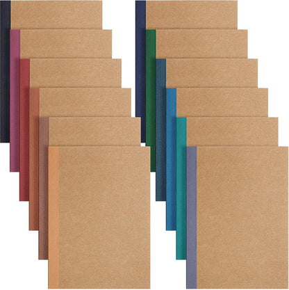 Harloon A5 Composition Notebook Journals 8 x 5.75 in College Ruled Kraft Notebooks with Rainbow Spines Small Lined Composition Book for Office Home(Bright Color,24 Pcs)