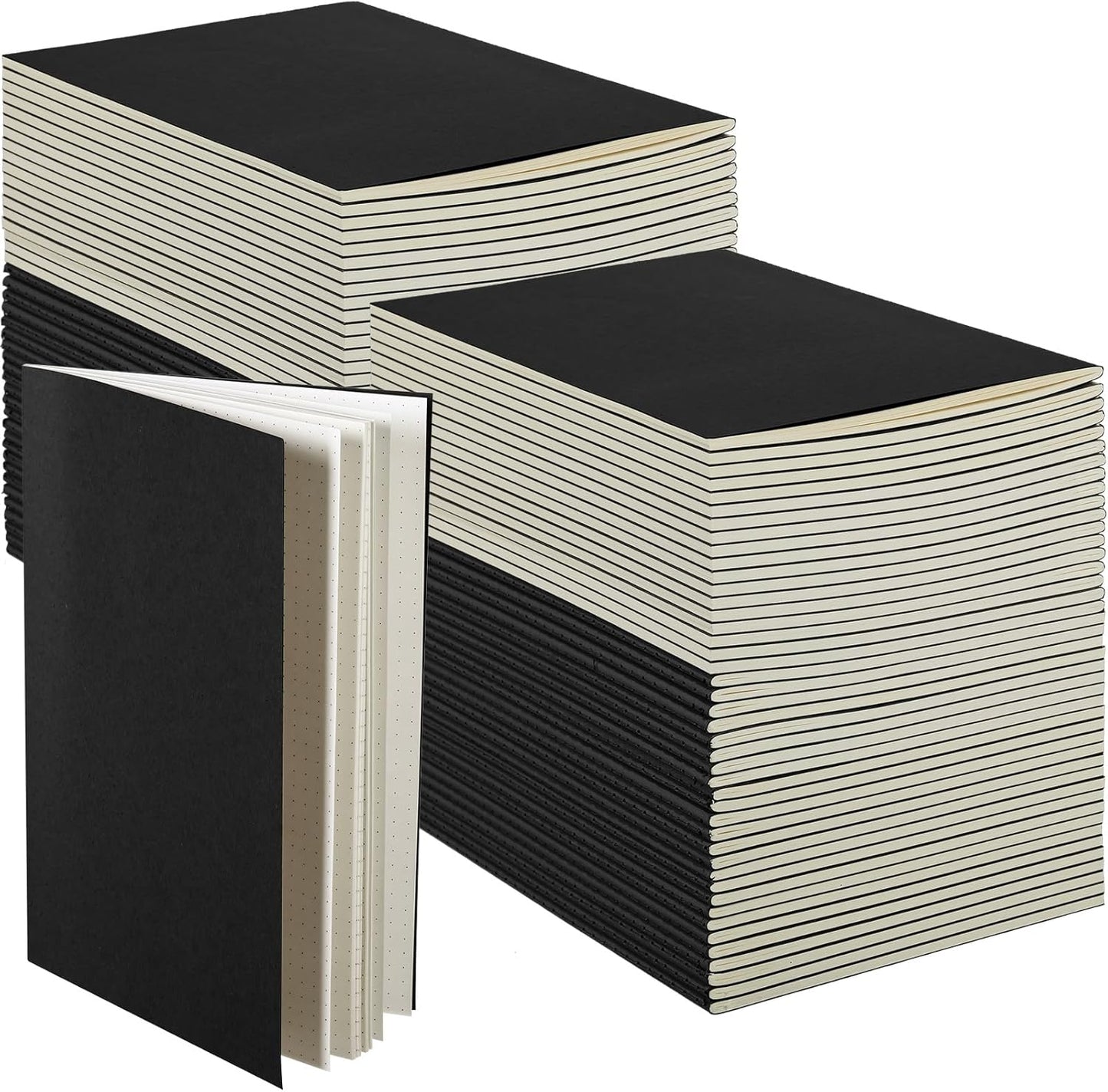 Mimorou 100 Pcs Journals Notebooks Bulk - Kraft Softcover A5 Small Notebooks 5.5 Inch x 8.3 Inch Notepads with 60 Page 30 Sheet for Writing Sketch Travel Office Supplies(Navy Blue,Lined)