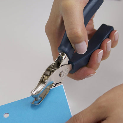 Officemate 1 Hole Punch with Soft Grip Handle, 8 Sheet Capacity, Black (90083)