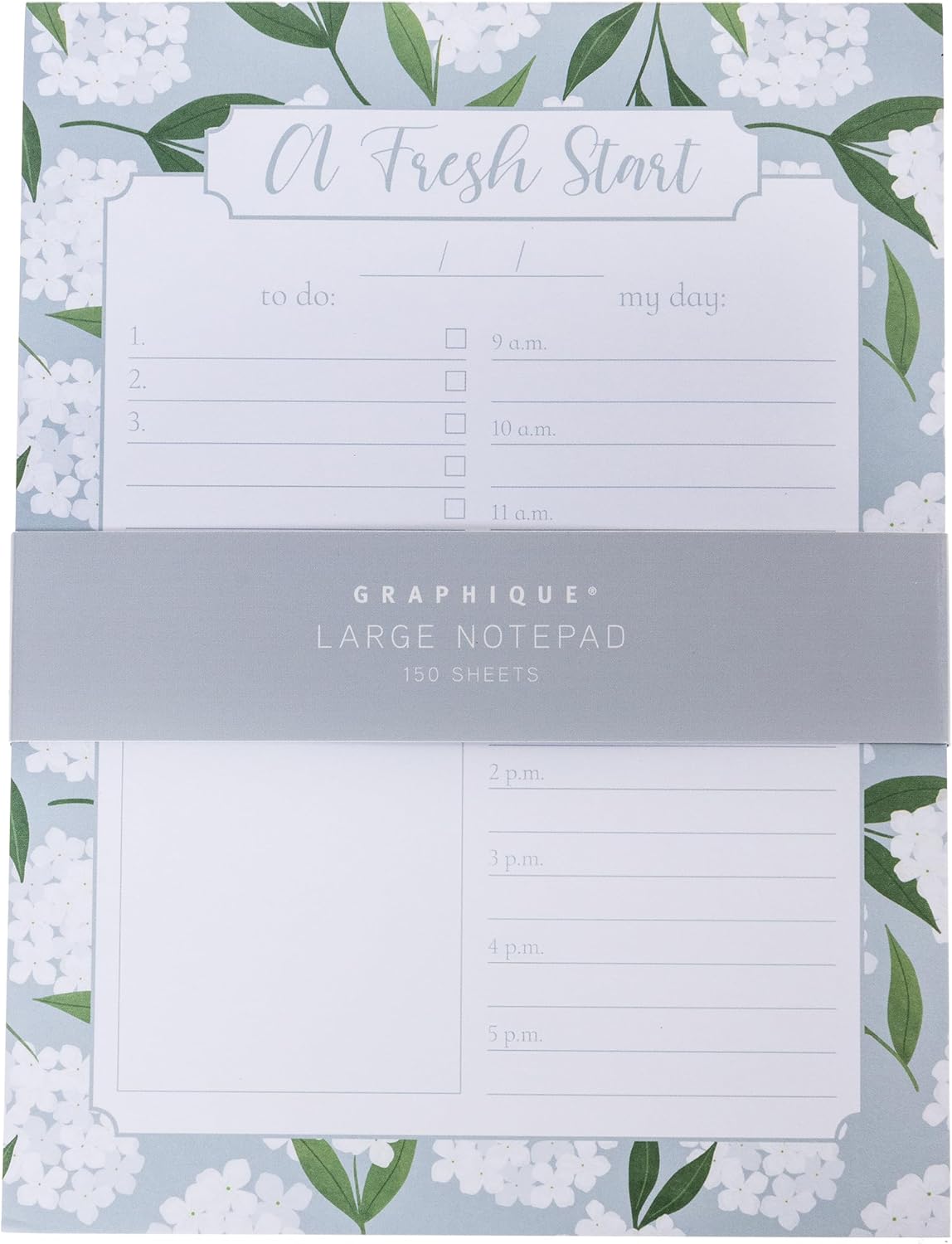 Graphique Large Notepad, Brush Strokes – 6" x 8", Cute Notepad with 150 Tear-Off Sheets, Features the Word “Notes” on Every Page – Perfect for Note Taking, List Making, and More