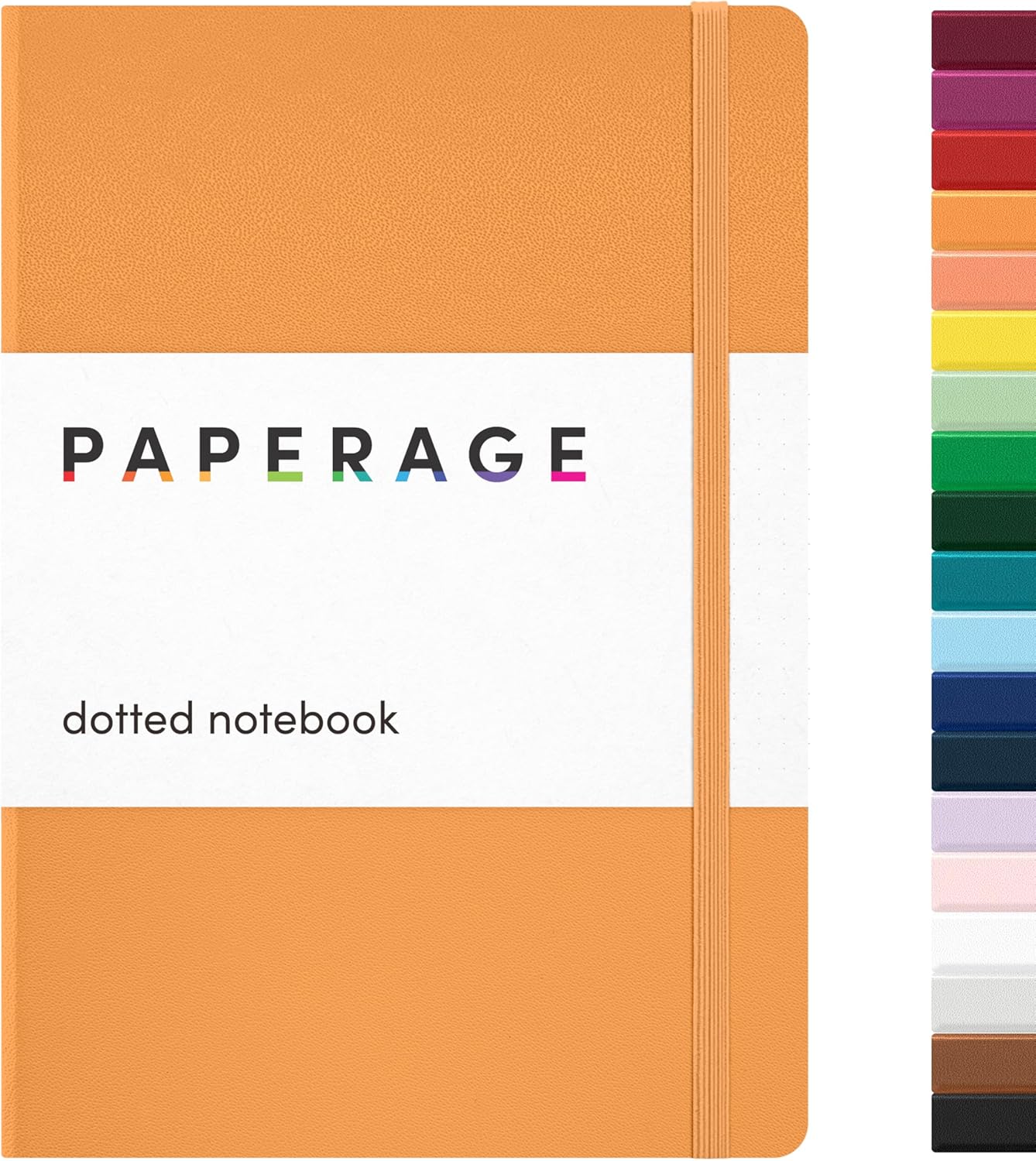 PAPERAGE Lined Journal Notebook, (Black), 160 Pages, Medium 5.6 in x 8 in - 100 GSM Thick Paper – Hardcover Journaling Notebook for Work, School & Note Taking