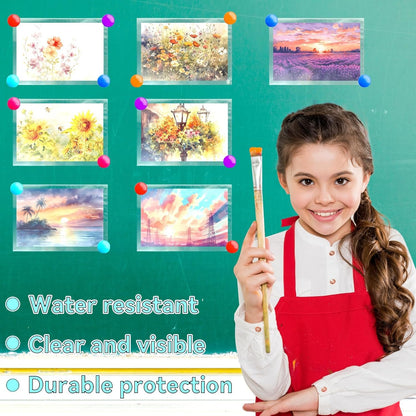 VOKOY 100 Pack No Holes Sheet Protectors,8.5" x 11", Letter Size Heavy Duty Clear View Page Protectors Without Holes,Top Loading Clear Paper Sleeves Document Artwork Protectors