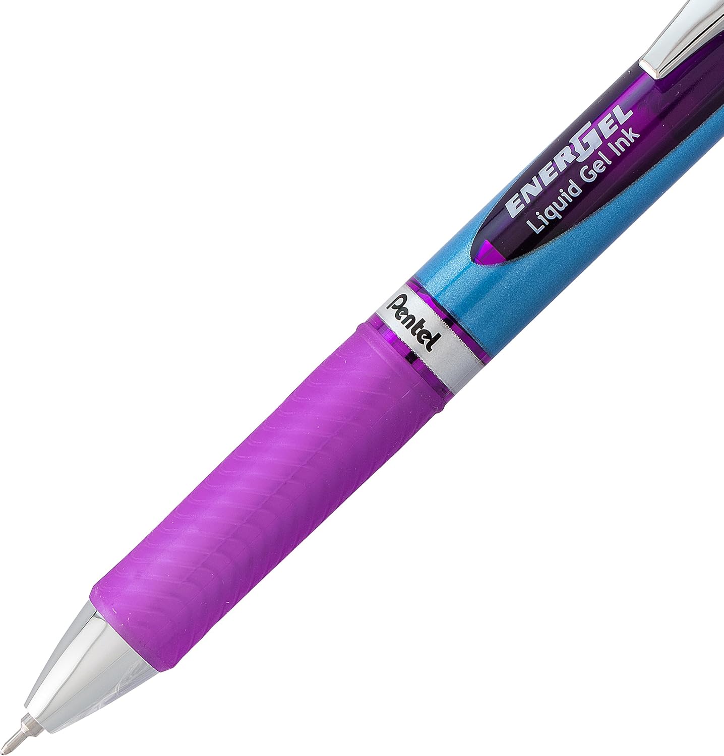 Pentel® EnerGel™ Deluxe RTX Retractable Liquid Gel Pens, Fine Point, 0.5 mm, 54% Recycled, Blue Barrel, Black Ink, Pack Of 12 Pens