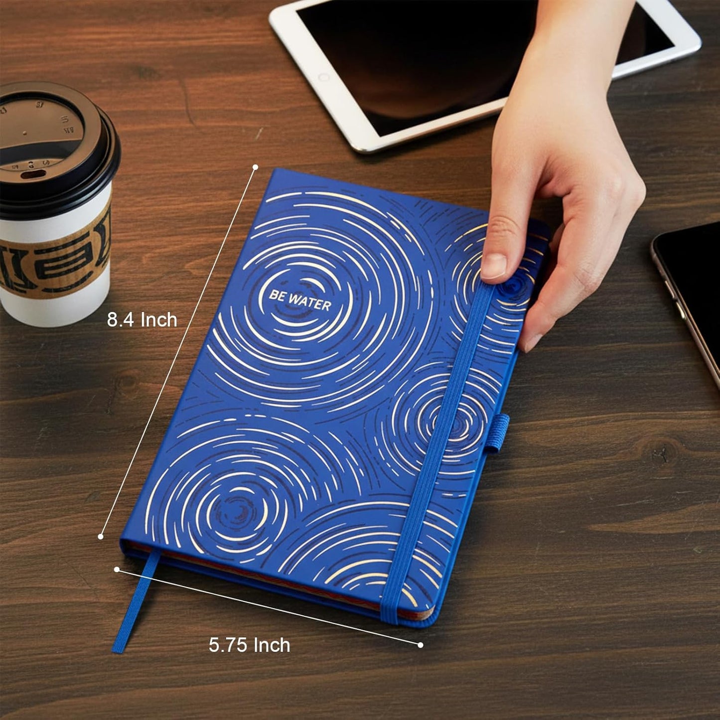 COMIX Lined Journal for Men & Women, 100GSM Leather Journal with Gift Box, 5.5" x 8.3", A5 Hardcover Journaling Notebook, Fits for Office, Home, Graduation, Corporate Gifting, 192 Pages, Black
