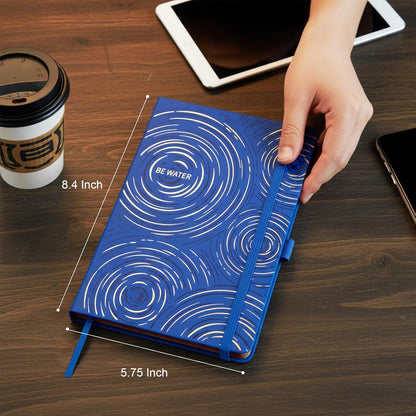 COMIX Lined Journal for Men & Women, 100GSM Leather Journal with Gift Box, 5.5" x 8.3", A5 Hardcover Journaling Notebook, Fits for Office, Home, Graduation, Corporate Gifting, 192 Pages, Black