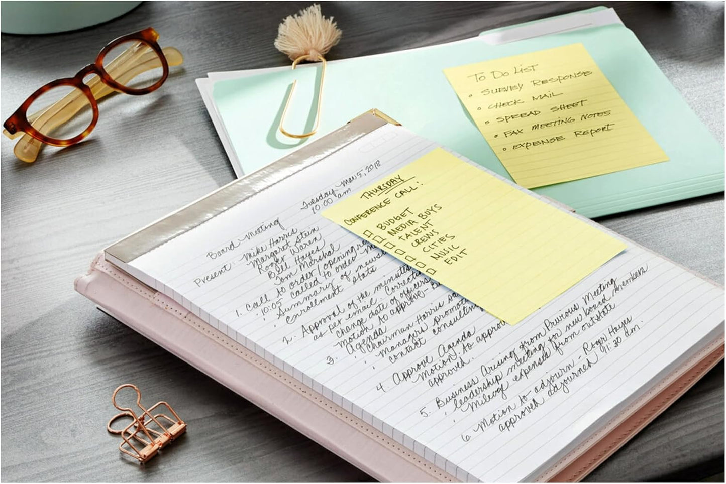 Post-it 100% Recycled Paper Super Sticky Notes, Lined, 4 in. x 6 in., 4 Pads, 45 Sheets per Pad, Wanderlust Pastels, School Supplies and Office Products