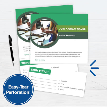 PrintWorks Professional 3 2/3" Horizontal Perforated Paper 8.5” x 11” - Perfect For W-2, 1099, & Statement Use - Made in the USA - 500 Sheets - 20 lb - Printer Compatible - White (04124)