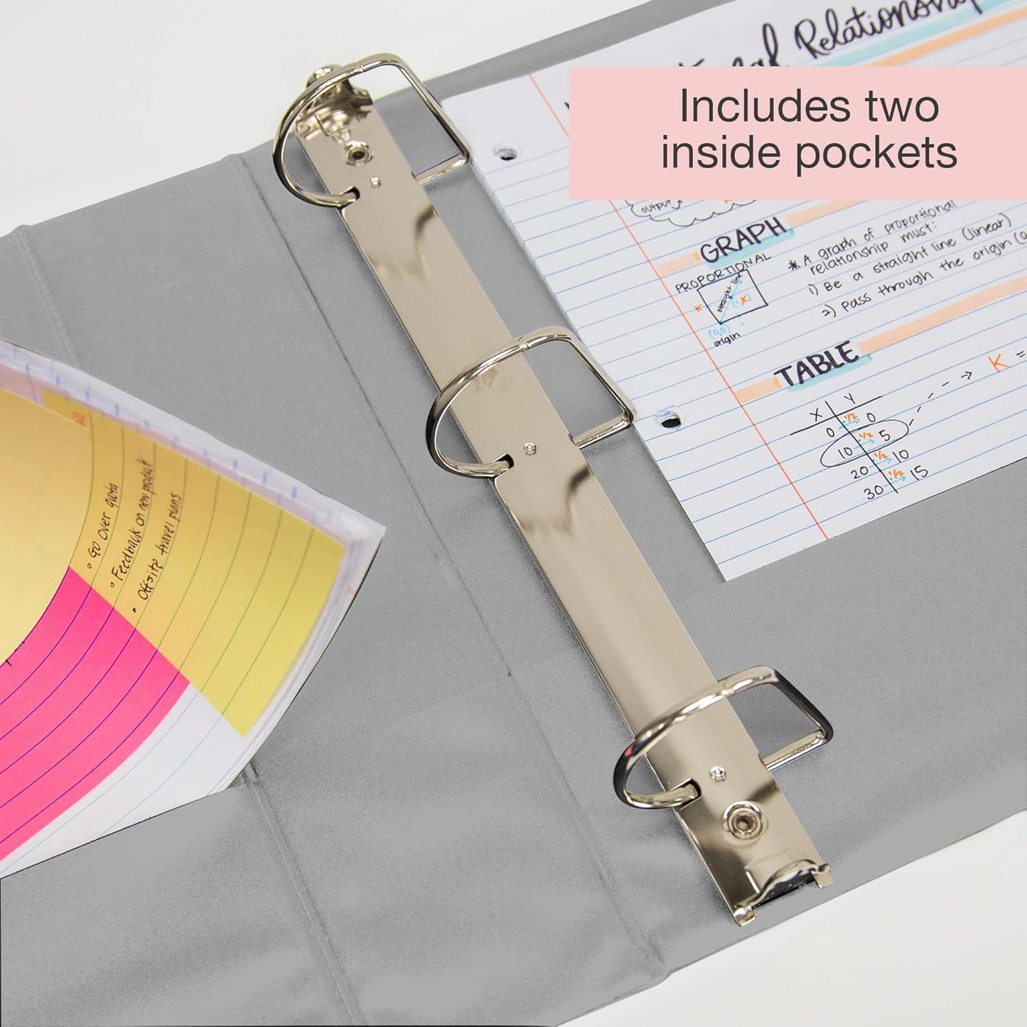 BAZIC Products 3 Ring Binder 2" View Binders Slant D Ring Organizer - Burgundy, Hold 480 Sheets Paper, for School Office Home, 1-Count