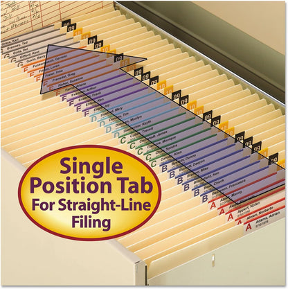 Smead File Folder, Reinforced Straight-Cut Tab (Not Undercut), Letter Size, Manila, 100 per Box (10310)