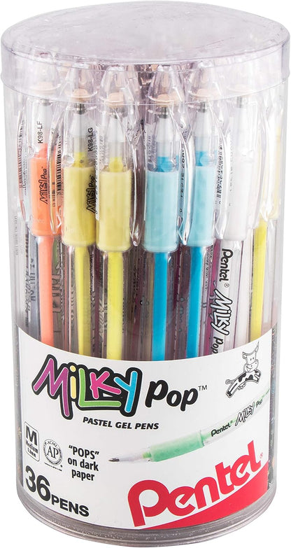 Pentel Sparkle Pop Metallic Gel Pen, (1.0mm) Bold Line, Assorted Colors, Pack of 8 (K91BP8M)