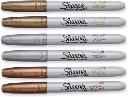 Sharpie Metallic Permanent Markers | Fine Point for Bold Details | Gold | 1 Marker Pen