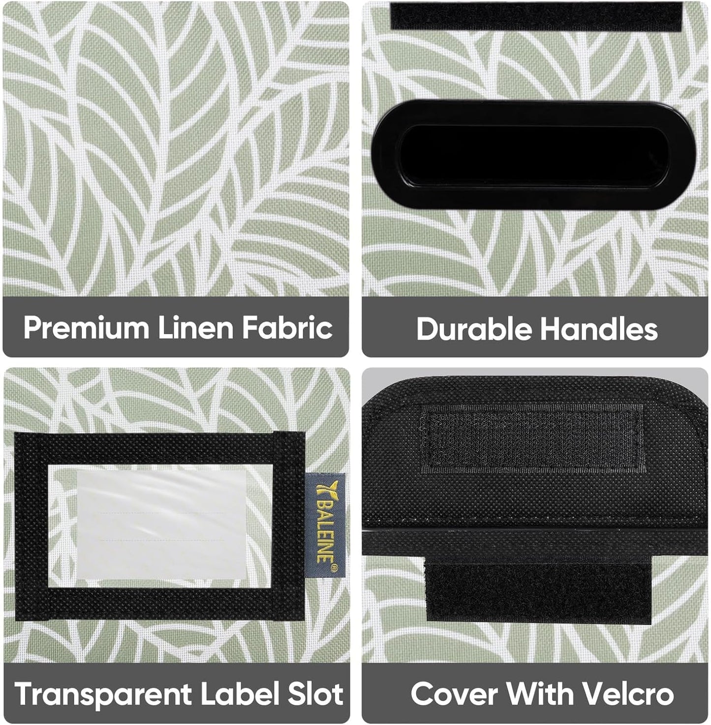 BALEINE File Organizer Box with Lid, Collapsible File Folder Organizer with Plastic Slide, Hanging File Folder Box for Office Document Storage (1 Pack, Black)