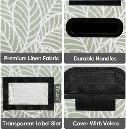 BALEINE File Organizer Box with Lid, Collapsible File Folder Organizer with Plastic Slide, Hanging File Folder Box for Office Document Storage (1 Pack, Black)