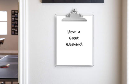 Plastic Clipboards (Set of 6) Transparent Clipboard (Clear) Strong 12.5 x 9 Inch | Holds 100 Sheets! Acrylic Clipboards with Low Profile Clip | Bulk Back to School Supplies for Teachers