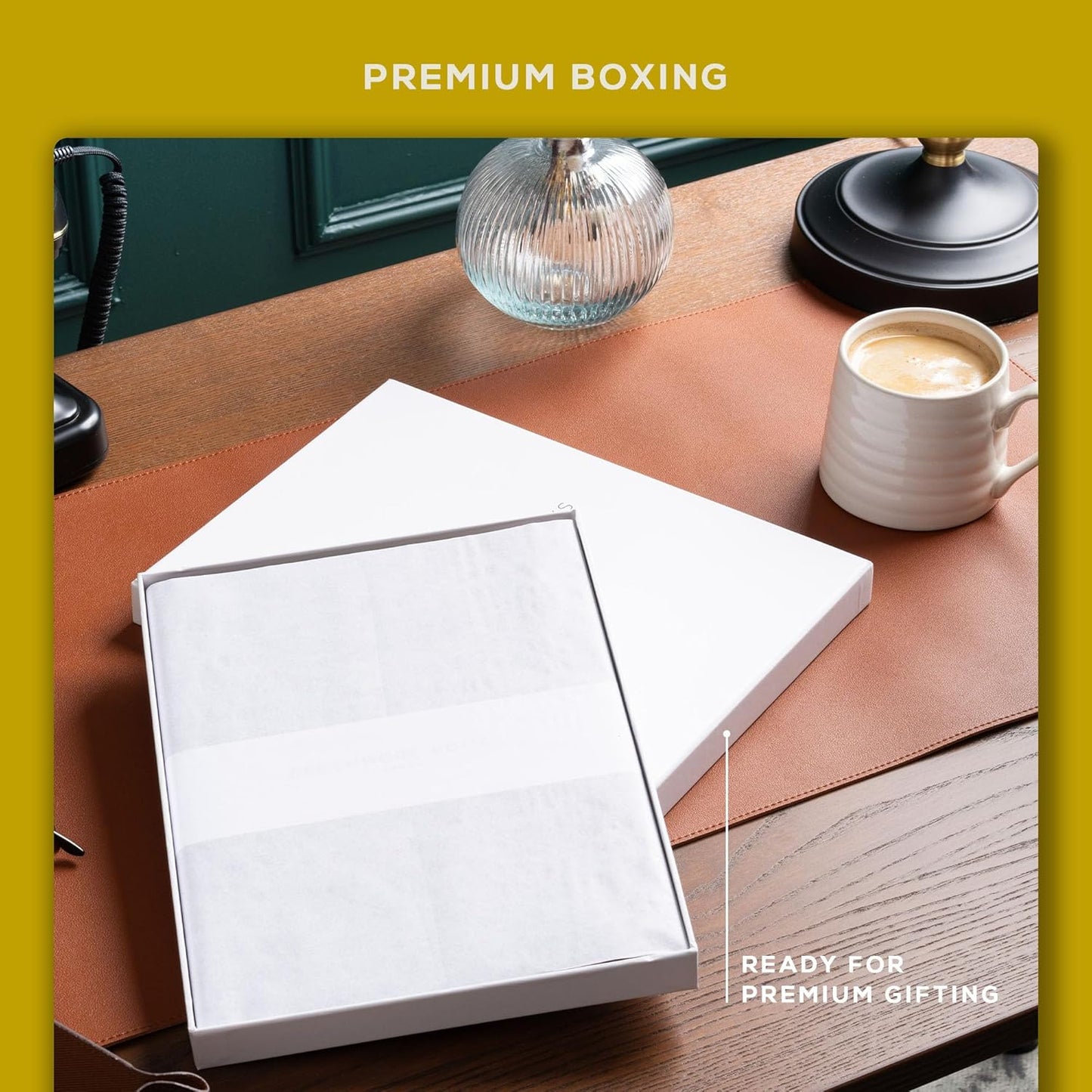 BEECHMORE BOOKS Large Lined Journal Notebook, 8.5" x 11.5" (A4) Hardcover Vegan Leather Executive Diary for Work, Thick 120gsm Paper, Lay-Flat Binding, Gift Box