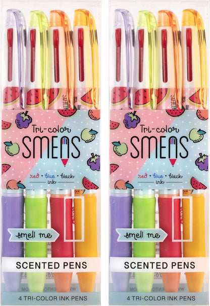 Glitter Gel Smens - Patented Gourmet Scented Colored Glitter Gel Ink Pens, Medium Point, 8 Count - Fun, Cute, Cool, Smelly Pens for Kids