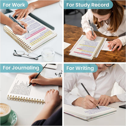 Lined Spiral Notebook Journal for Work, 300 Pages Thick B5 (7.1"x10") College Ruled Journal for Women & Writing, Hardcover Notebook for Note Taking, Perfect for Office Home School Supplies, Purple