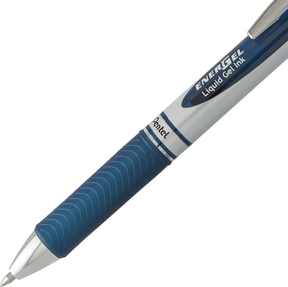 Pentel EnerGel RTX Retractable Liquid Gel Pen, Medium Line, Metal Tip, Pink/Violet Ink, 2-Pack (BL77BP2PV)