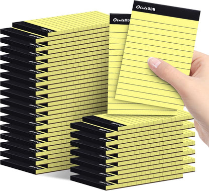 36 Pack Legal Pads Bulk, 5x8 Inch Rainbow Notepad, Note Pads Wide Ruled Perforated Memo Pad for Work Study Daily Note Taking List, Lined Writing Pads Memo Refills Notepads for Office Home School