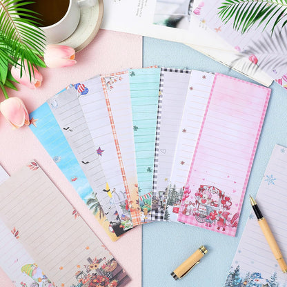 Eaasty 12 Pcs Bible Magnetic Notepads for Refrigerator Monthly Magnetic Grocery List 9 x 3.5" Magnet Memo Pads 30 Sheet Per Pad Shopping to Do List for Christian Teacher Appreciation Week Gift