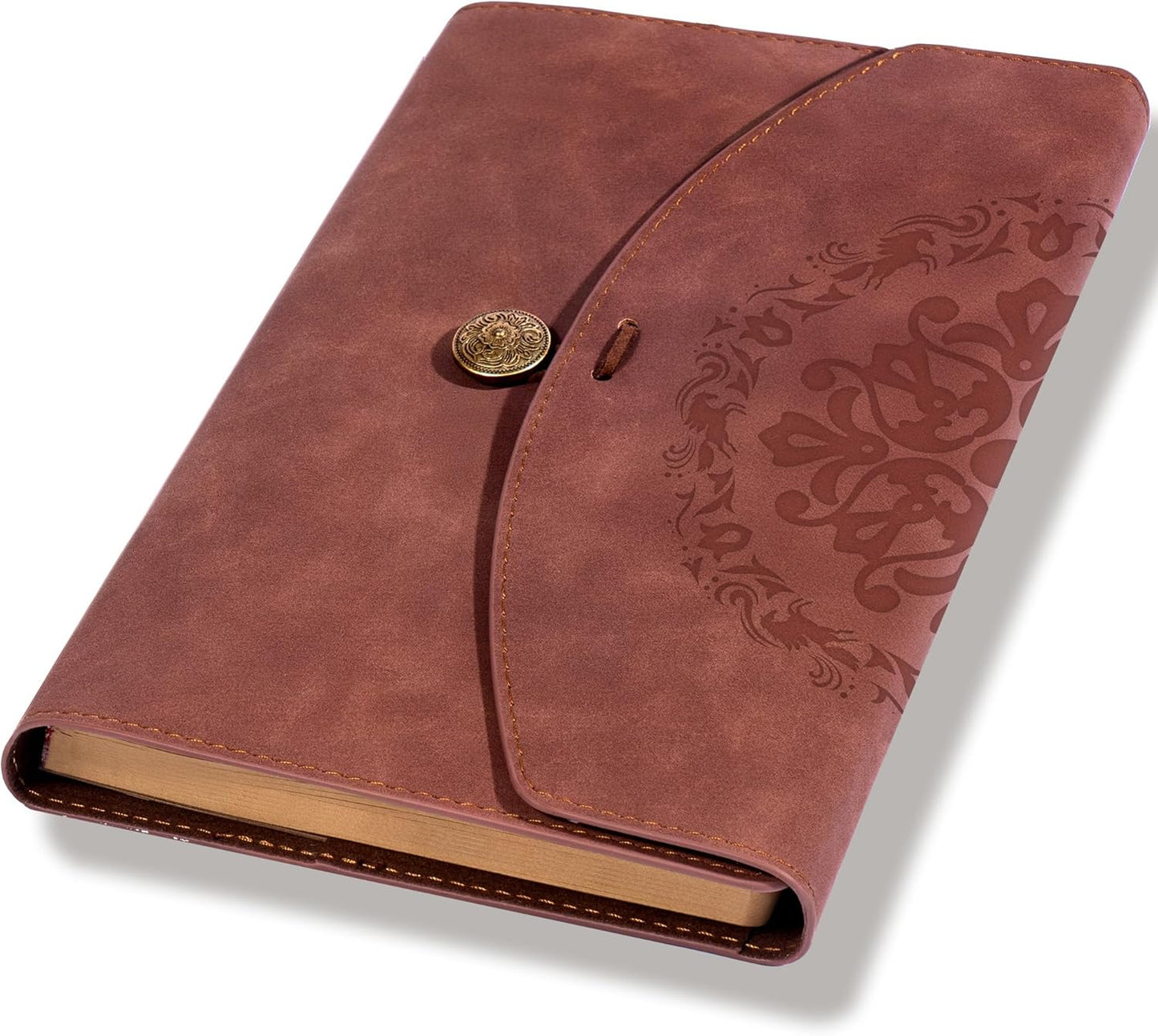 MINICAGIE Journal Notebook for Men Women Gifts Hardcover Leather Mens Journals for Writing 288 Pages 100 Gsm Paper Thick Journaling Notebooks for Work Diary, 5.7x8.3 In, Blue