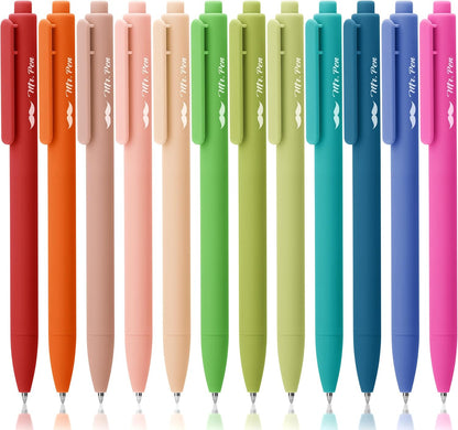 Mr. Pen- Retractable Gel Pens, 12 Pack, Colorful Ink, Fine Point 0.7mm, Fast Dry, Smooth Writing, Cute Pens for Drawing, Writing Planner and School Supplies