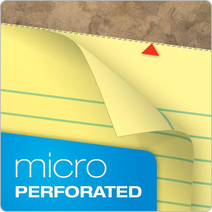 TOPS Second Nature 100% Recycled Legal Pad, 5 x 8 Inches, Perforated, Canary, Narrow Rule, 50 Sheets per Pad, 12 Pads per Pack (74840)