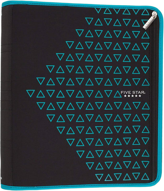 Five Star Zipper Binder, 2 Inch 3 Ring Binder, Xpanz Expandable with Interior Pockets, Assorted Colors, Color Selected For You, 1 Count (29040)