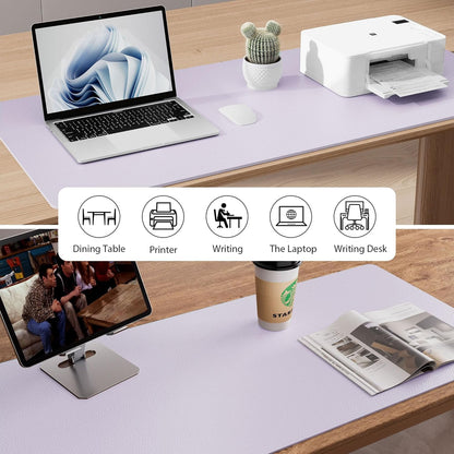 Aothia Leather Desk Pad Protector, Mouse Pad, Office Desk Mat, Non-Slip PU Leather Desk Blotter, Laptop Desk Pad, Waterproof Desk Writing Pad for Office and Home (Black,36" x 17") - Colors B